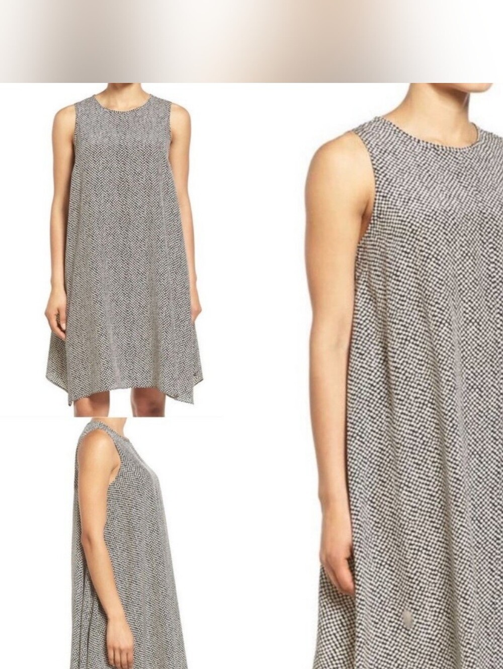 Eileen Fisher Silk Bandhini A Line Dress